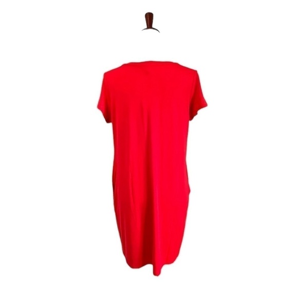 Sugarlips Red Jersey Short Sleeve Mini Dress with Pockets. Medium - Picture 4 of 6
